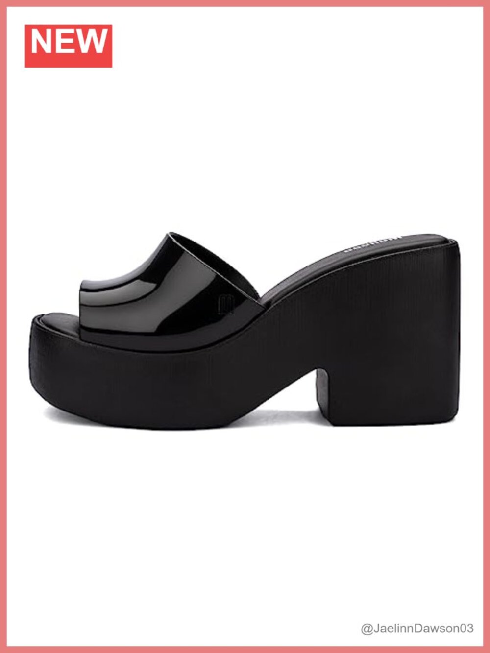 Women's Platform Jelly Heels Slip-On Mules Chunky Sandals Vegan Eco-Friendly